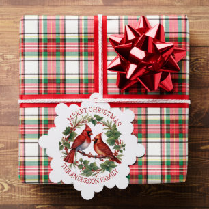 Carte Décorative Noël du cardinal rouge
