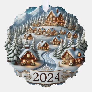 Carte Décorative Noël enneigé 2024