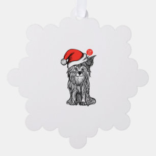 Carte Décorative Noël Labrador Retriever à Santa Hat Christma