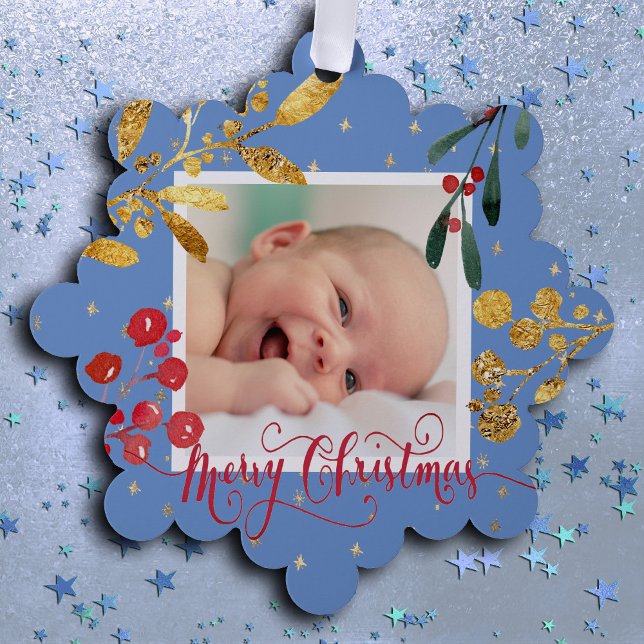 Carte Décorative nouveau bébé garçon Joyeux Noël (Créateur téléchargé)