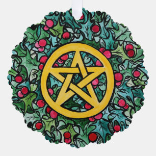 Carte Décorative Pagan Yule Pentagram