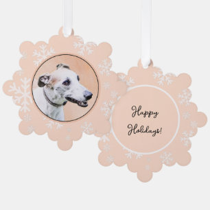 Carte Décorative Peinture de Greyhound - Joli Art Original de Chien
