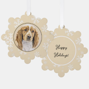Carte Décorative Peinture d'espagnol Welsh Springer - Art original 