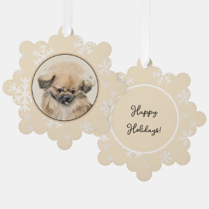 Carte Décorative Peinture Pekingese - Cute Original Chien Art