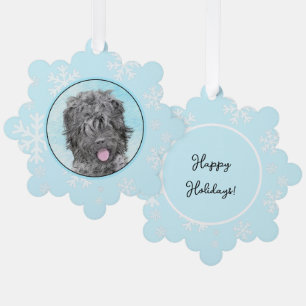 Carte Décorative Peinture russe Terrier noir - Chien original migno