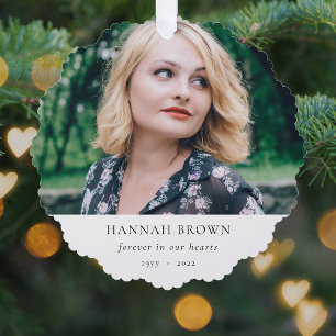 Carte Décorative Photo commémorative En Mémoire Amoureuse Moderne