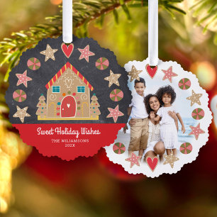 Carte Décorative Photo Gingerbread Sweet Holiday Wives Chalkboard