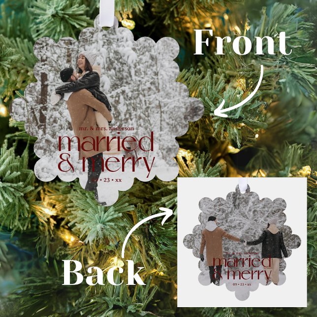 Carte Décorative Photo Marié & Joyeux Newlyweds (Créateur téléchargé)