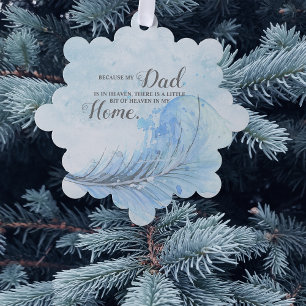 Carte Décorative Plumes bleues Arbre de Noël céleste