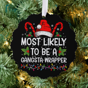 Carte Décorative Plus Susceptible D'être un Gangsta Wrapper Noël de