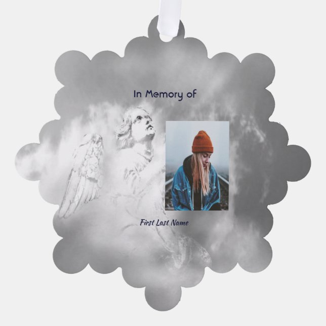 Carte Décorative  Poem Memorial Keepsake Angel Sky Clouds  (Recto)