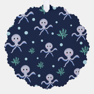 Carte Décorative Poulpe sous la mer motif pour enfants
