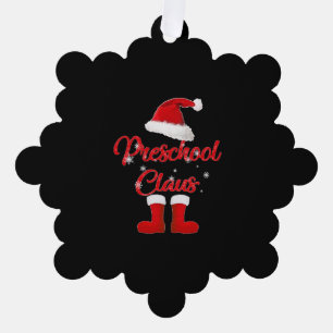 Carte Décorative preschool claus christmas family matchchy