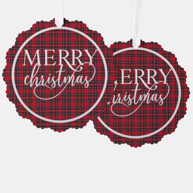 Carte Décorative Royal Stewart Scottish Tartan Christmas (Recto/Verso)