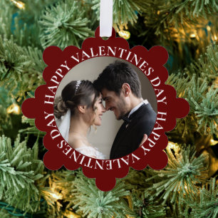 Carte Décorative Simple Dark Red Photo Saint Valentin