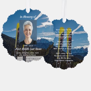 Carte Décorative Skieur chrétien Ski Memorial Cadeau de souvenir