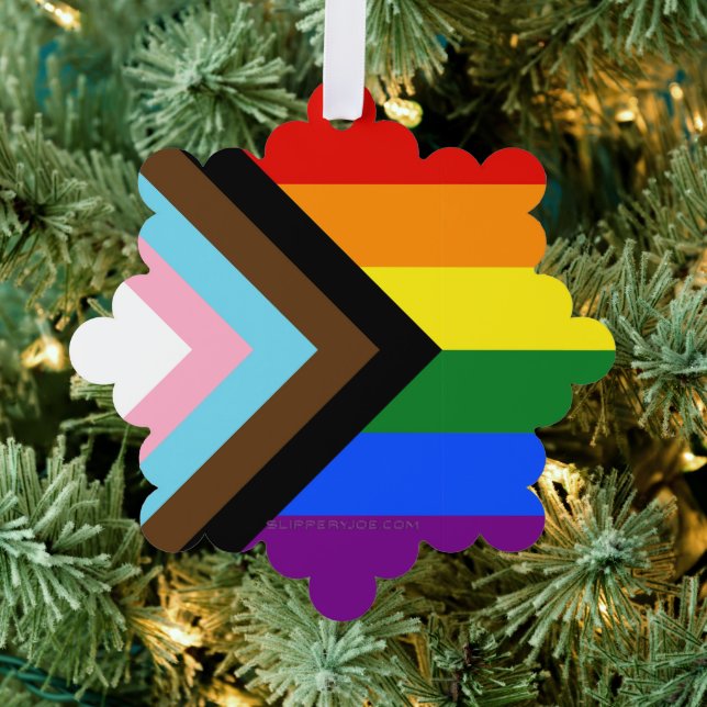 Carte Décorative SlipperyJoe's Progress Pride Drapeaux gay cadeaux  (Insitu (Arbre))