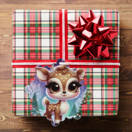 Carte Décorative Snowflake Sparkle Baby Reindeer