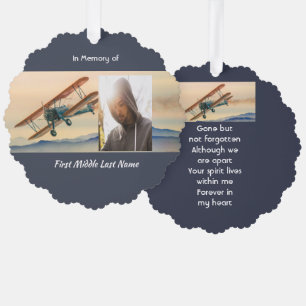 Carte Décorative Souvenir commémoratif Nuages Biplan Ciel