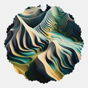 Carte Décorative Topographic currents