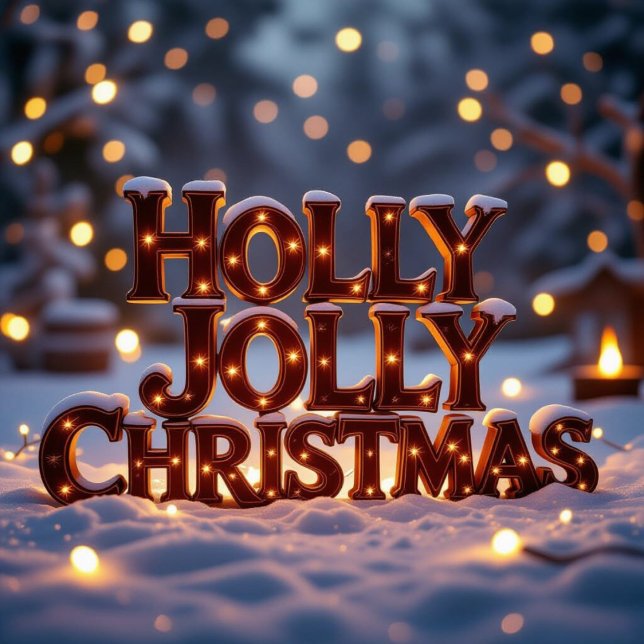 Carte Décorative Vacances de Noël Holly Jolly (Créateur téléchargé)