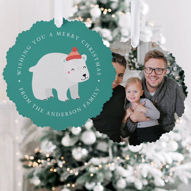 Carte Décorative Vacances photo de l'ours polaire (Créateur téléchargé)