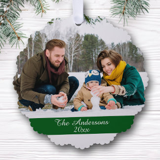 Carte Décorative Vacances photo famille double face moderne