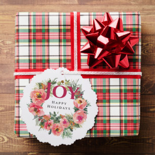 Carte Décorative Vacances Rose Joy Wreath Botanique
