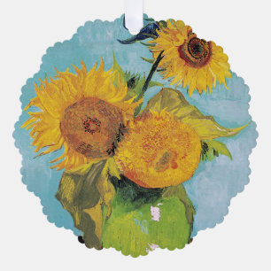 Carte Décorative Vincent Van Gogh - Trois tournesols dans un vase