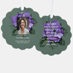 Carte Décorative Violette africaine souvenir mémorial