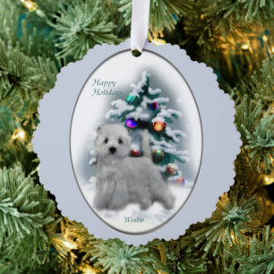 Carte Décorative West Highland White Terrier Cadeaux de Noël