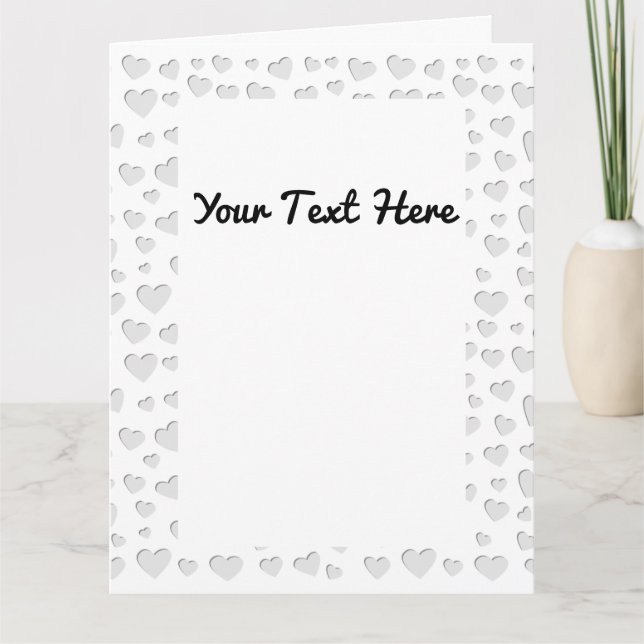 Carte Découpage en forme de cœur en papier faux (Devant)