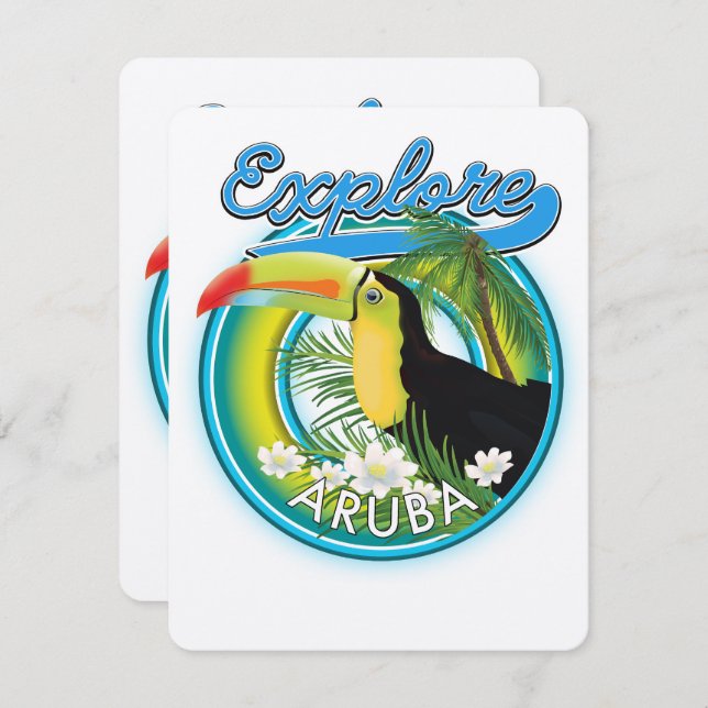 Carte Découvrez le logo Aruba (Devant / Derrière)