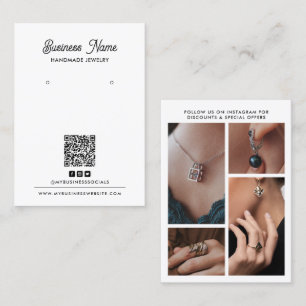 Carte d'écran d'oreille à 4 photos en noir et blan