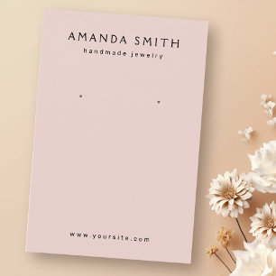 Carte d'écran d'oreille couleur rose vierge