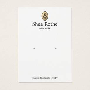 Carte d'écran d'oreille pour monogramme d'or class