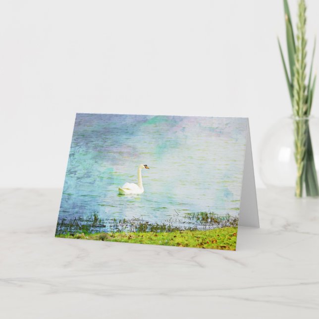 Carte d'écriture de cygne gracieuse Ephésiens 4:7 (Devant)