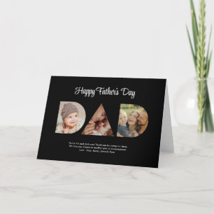 Carte Dédicace Photo Découpe Papa Fête des Pères Anniver