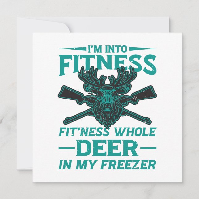 Carte Deer In My Freezer - amateur de chasse (Devant)