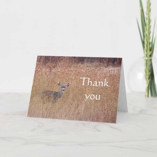 Carte Deer in the meadow merci (Devant)