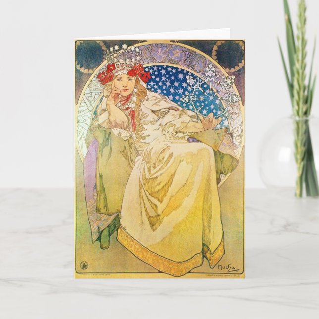 Carte Déesse d'Alphonse Mucha (Devant)