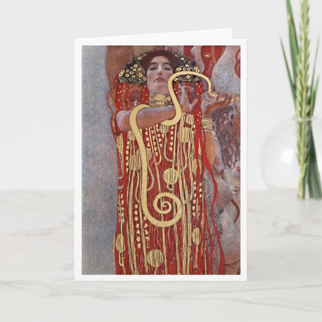 Carte Déesse de la santé, Hygiénie (Salus), Gustav Klimt (Devant)