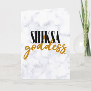 Carte Déesse Shiksa Élégante Typographie Juive 90s