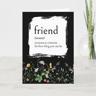 Carte Définition De Dictionnaire Pour Ami Avec Fleur sau