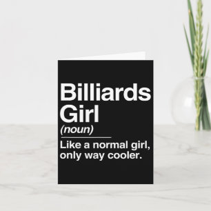 Carte Définition de fille Billiards Normal Glacière Cue