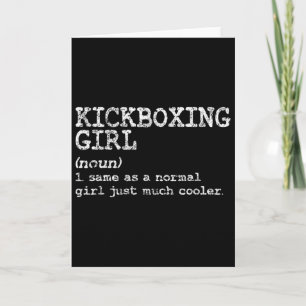 Carte Définition de fille de kickboxing drôle femmes ent