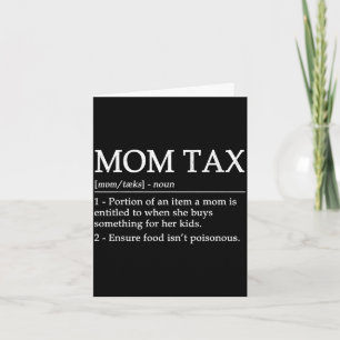 Carte Définition de la taxe maman femme noir manche cour