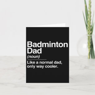 Carte Définition de papa de badminton Normal seulement p