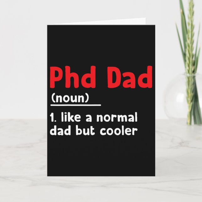 Carte Définition de papa PhD Sarcasme Drôle de remise de (Devant)