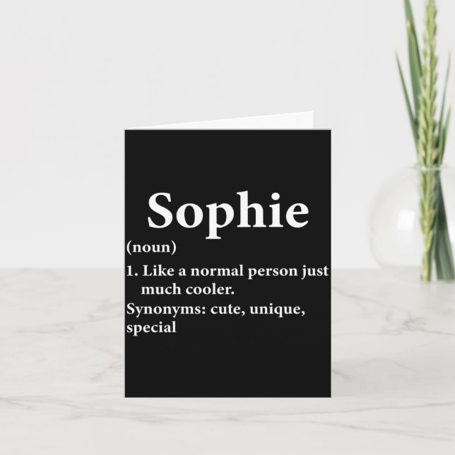 Carte Définition de Sophie Humour D  (Devant)
